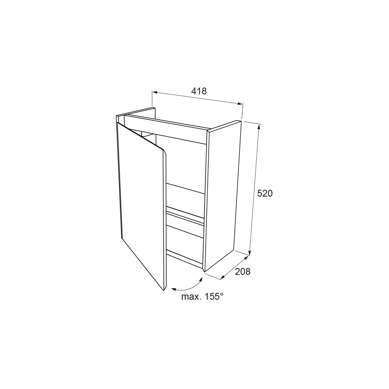 Balmani Mitra zwevend toiletmeubel 42 x 21 cm mat wit met Facetta tablet en Bowl waskom in Dark Emperador marmer