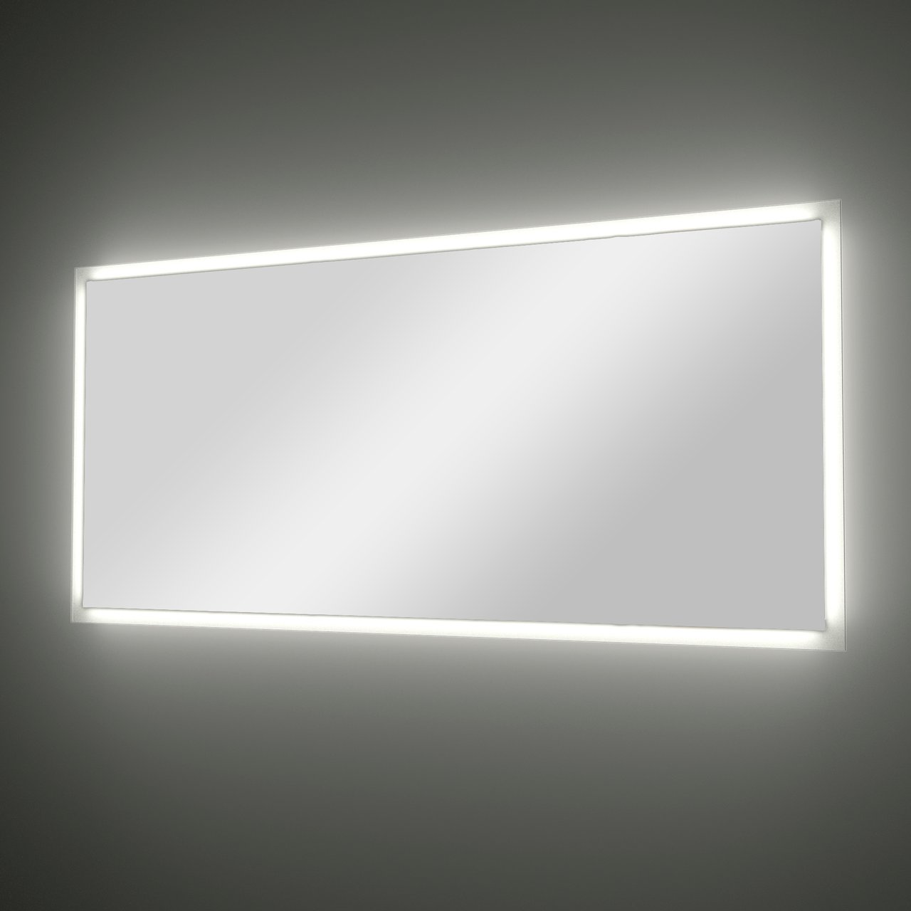 Balmani Vizio rechthoekig badkamerspiegel 150 x 70 cm met spiegelverlichting en anti-damp