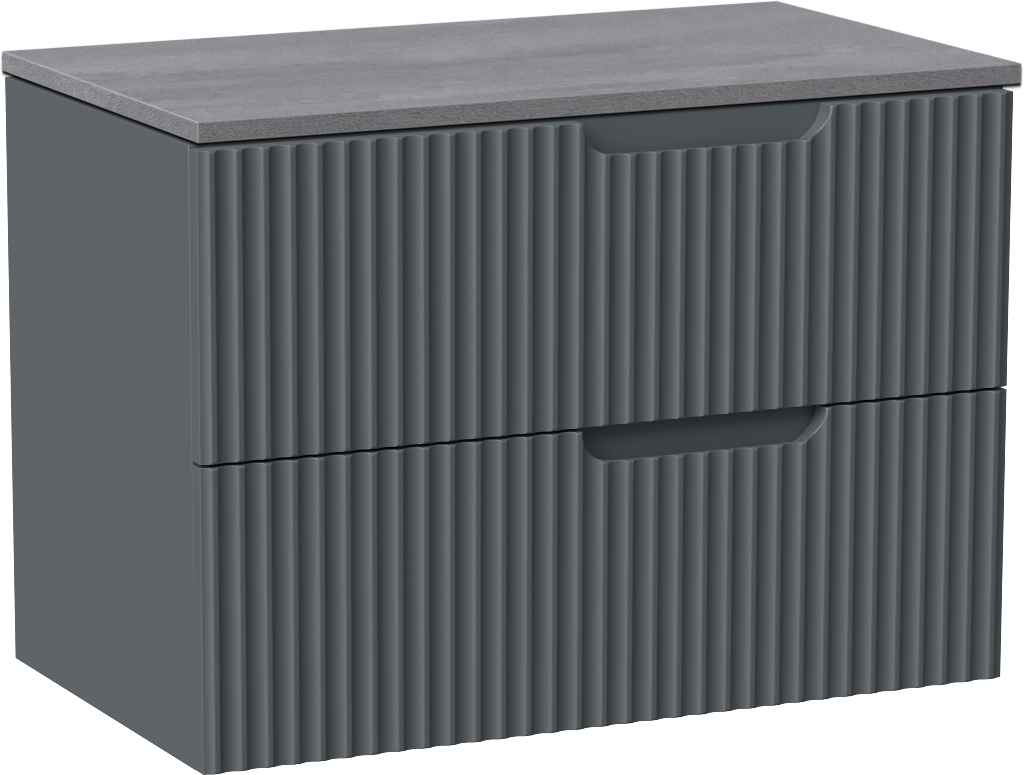 Linie Ribbo badkamermeubel met Lado wastafelblad voor waskom(men)