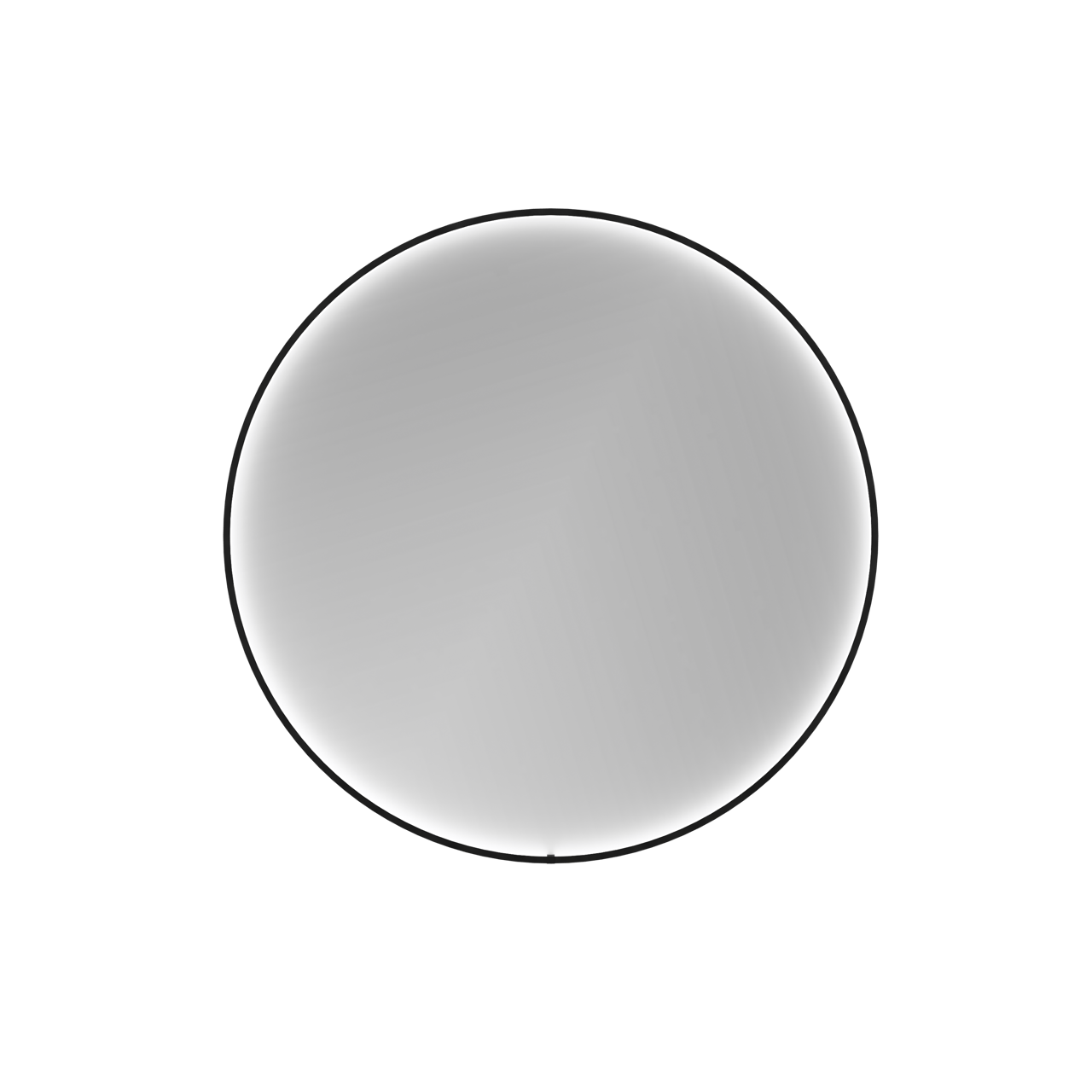 Balmani Secret Black miroir rond noir lumineux et anti-buée Ø 80 cm