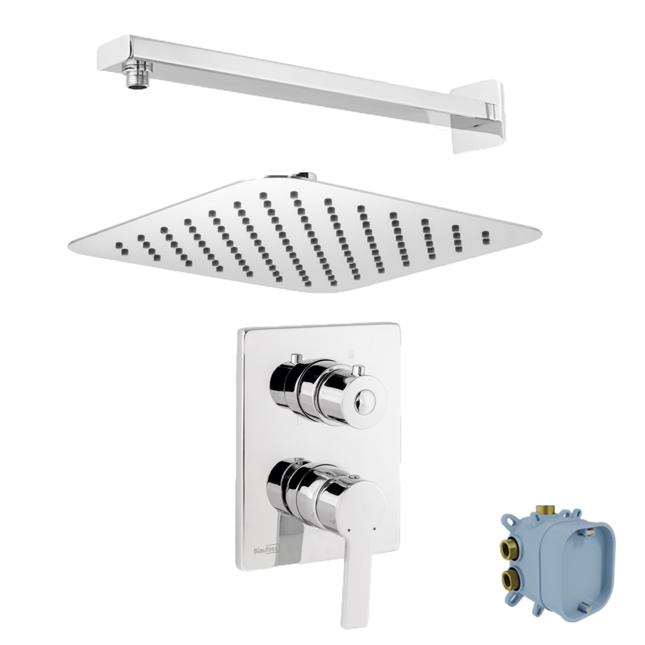 Blaufoss Smartbox inbouw regendoucheset mengkraan Glanzend Chroom