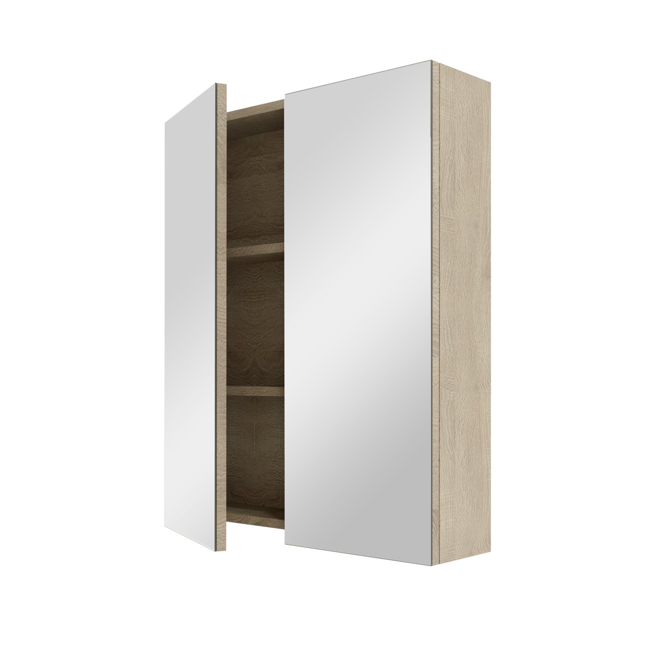 Linie Montro spiegelkast 60 x 75 cm wit eiken