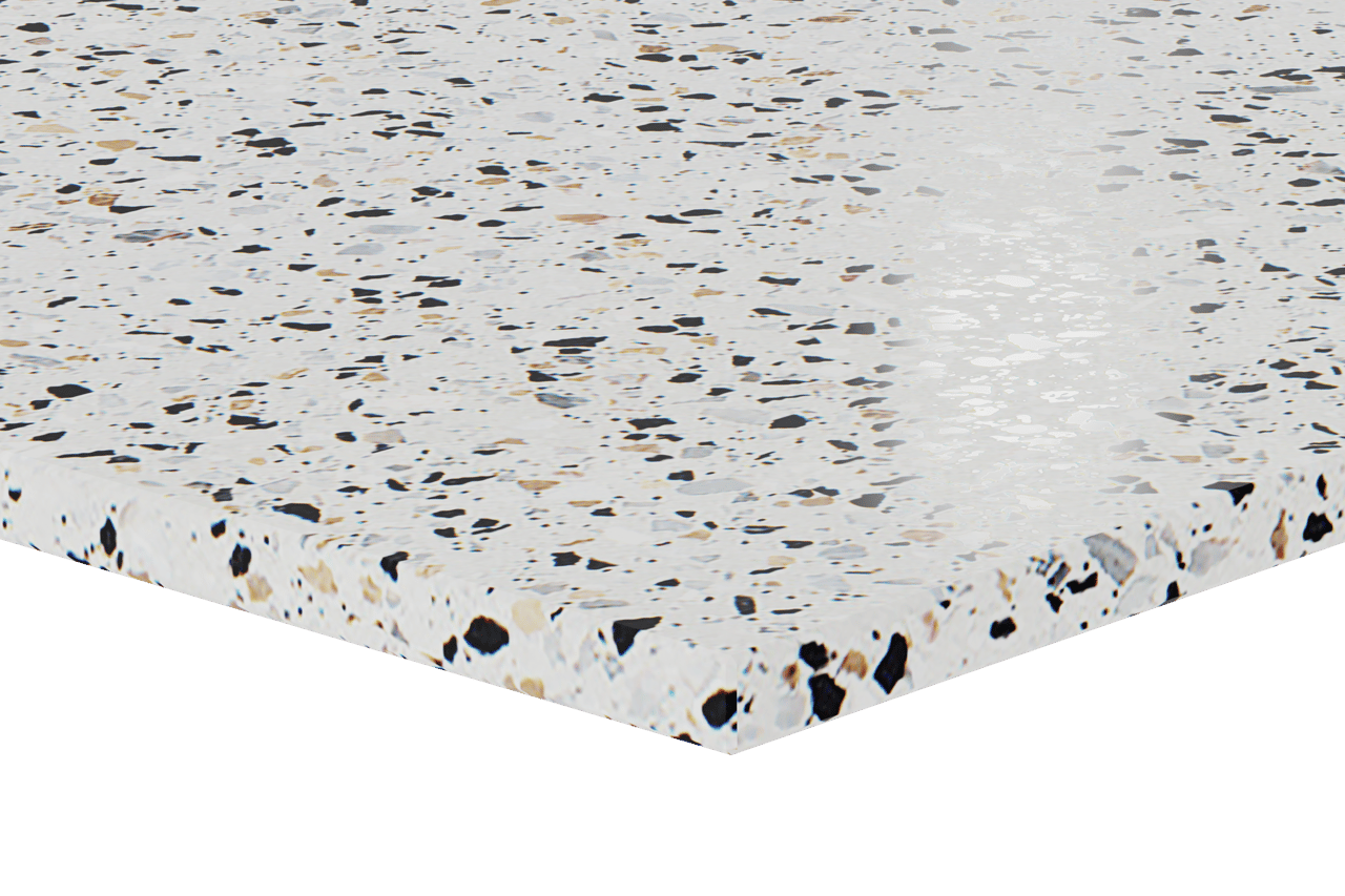 Balmani Stretto tablette simple ou double Bianco Nero terrazzo 150 x 55 cm