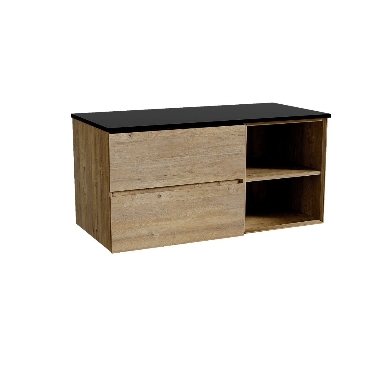 Storke Edge badkamermeubel met Panton wastafelblad voor waskom(men)