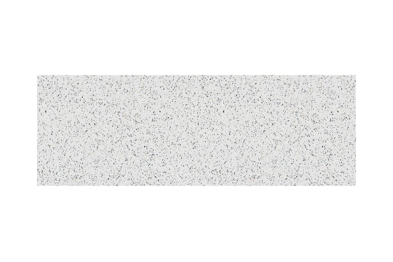 Storke Tavola Einzel- oder Doppel Waschtischplatte Weiß/Schwarz Terrazzo Matt 150 x 52 cm