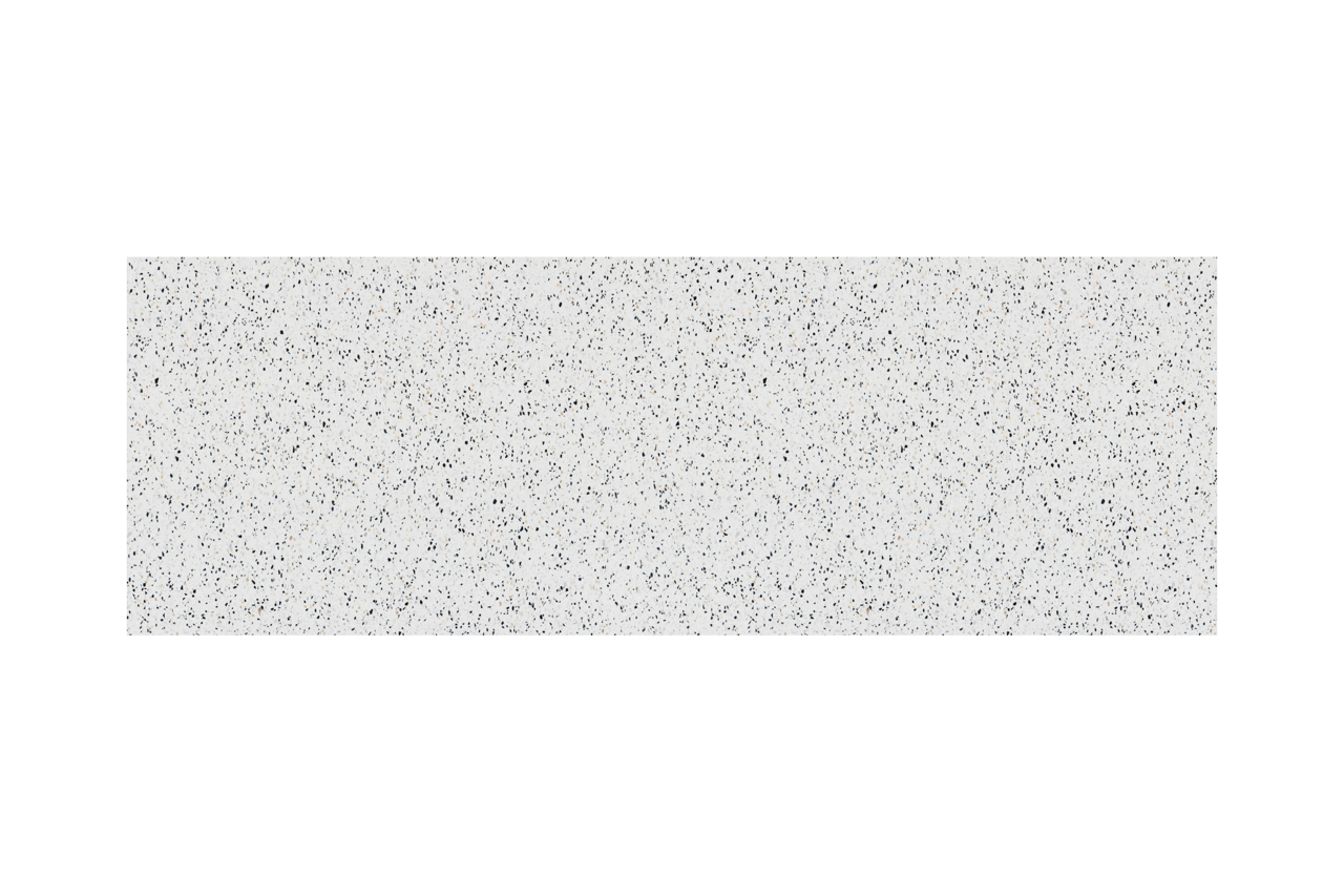 Storke Tavola Einzel- oder Doppel Waschtischplatte Weiß/Schwarz Terrazzo Matt 150 x 52 cm