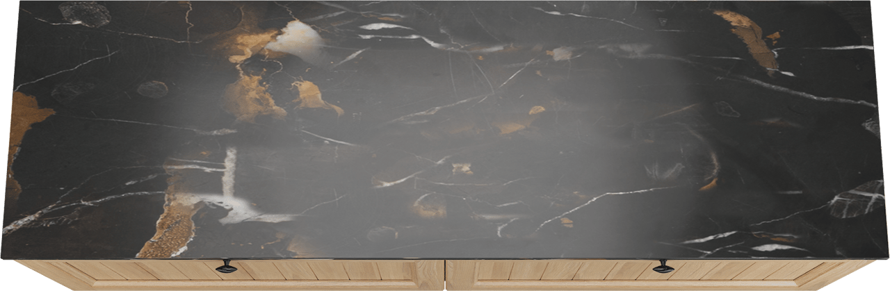 Balmani Lemon meuble salle de bains suspendu 180 x 55 cm, plaqué chêne naturel avec Stretto tablette simple ou double en portoro gold