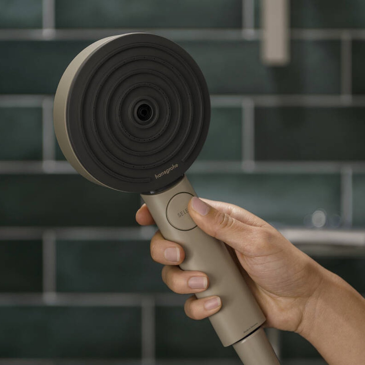 Hansgrohe Pulsify Planet Edition Select 105 Handdouche 3 straalsoorten Sand Mat