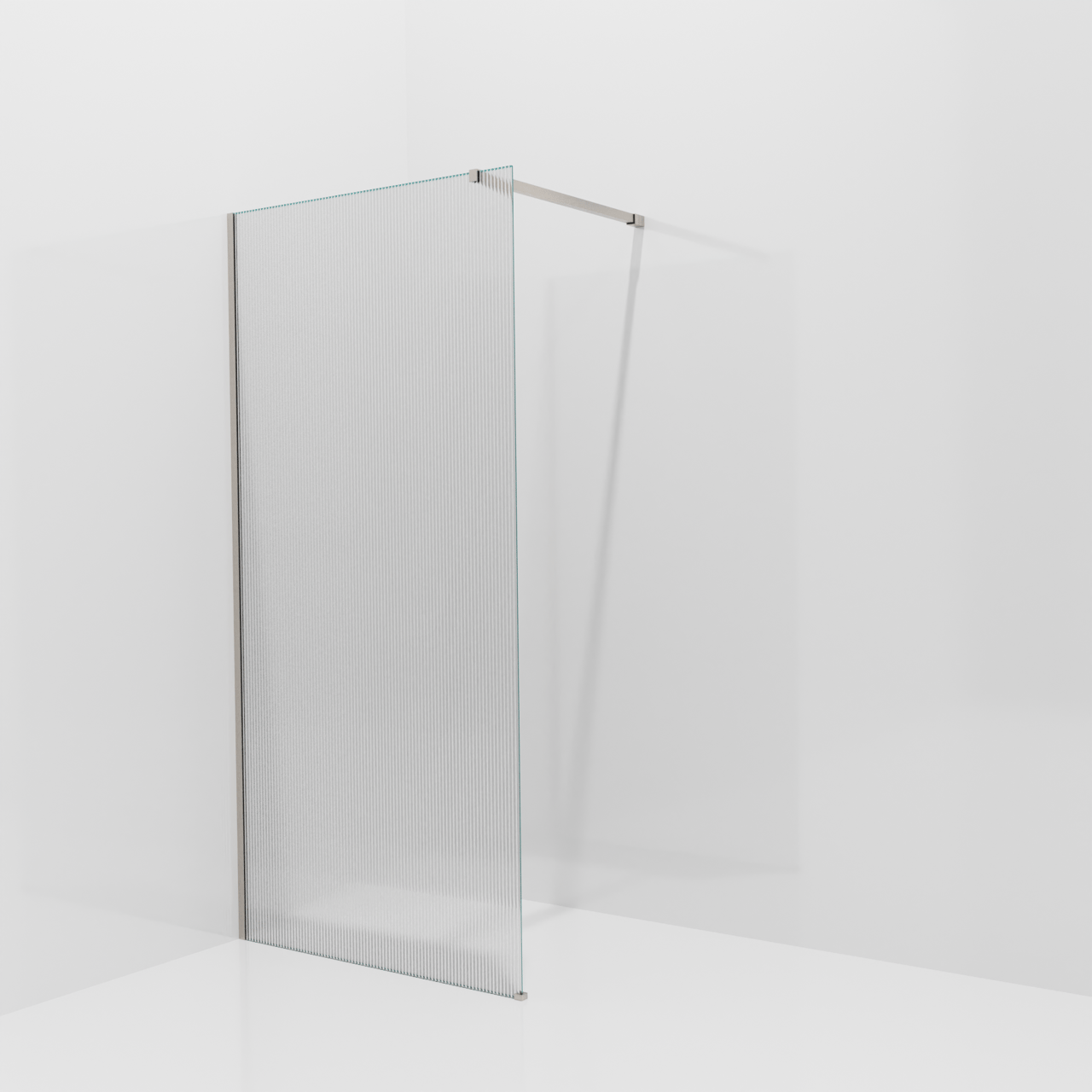 Balmani Modular douche à l'italienne: 100 x 200 cm, Ribs, avec coating, Profil Brushed CoolMetal