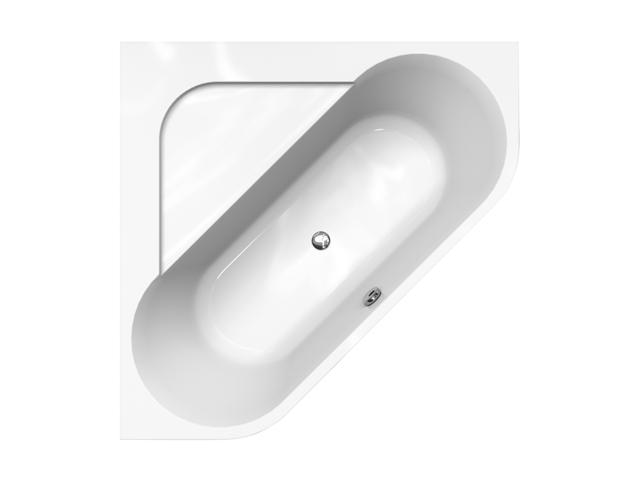 Linie Paulo 2-Personen-Eckbadewanne: 135 x 135 cm, Acryl, Weiß Glänzend