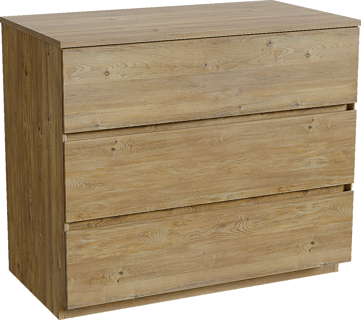 Storke Edge freistehendes Möbelstück Set: 95 x 52 cm, Rohe Eiche, mit Panton Einzel Waschtischplatte, Melamin Rohe Eiche