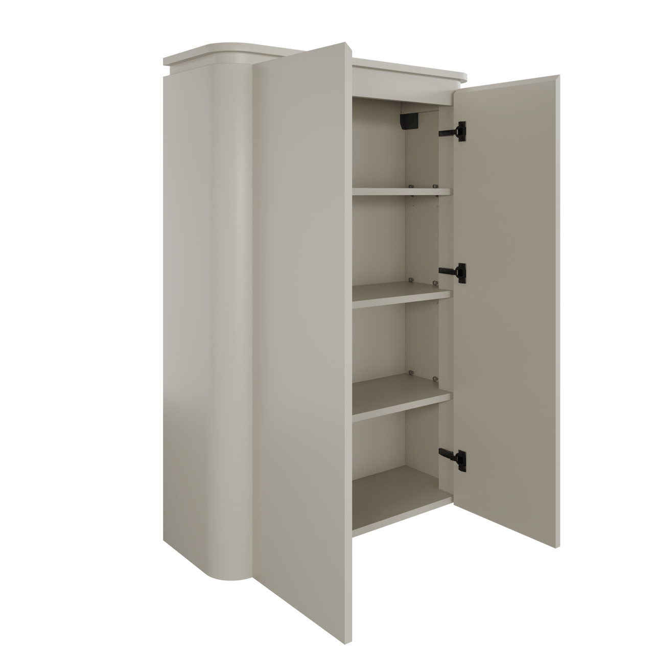 Balmani Moon hängender Säulenschrank seidengrau 90 x 32 x 130 cm