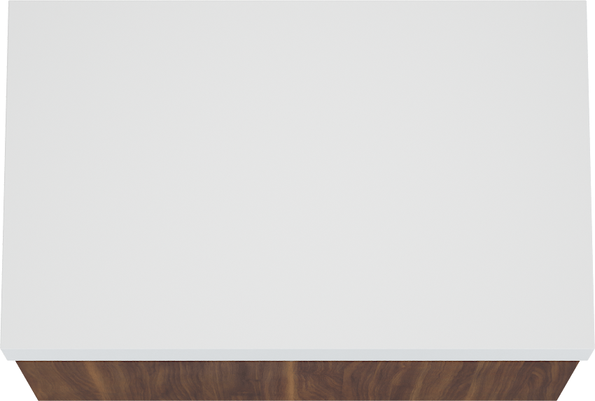 Balmani Sfera meuble salle de bains suspendu 90 x 55 cm noyer américain avec Dominus tablette simple en solid surface blanc mat