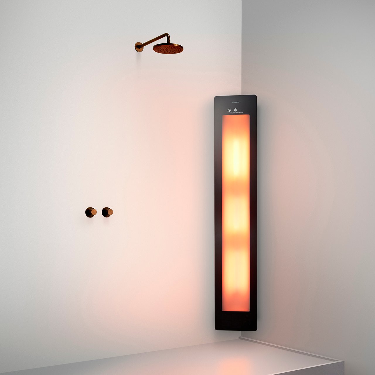 Sunshower One L Infrarood Opbouw in hoek black