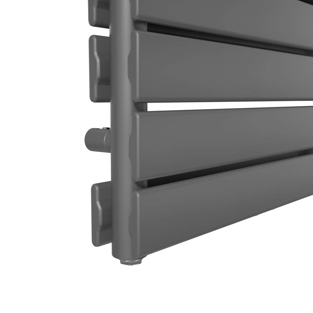 Vipera Vulcan sèche-serviettes double 60 x 183,5 cm chauffage central gris anthracite raccordements latéral et central possibles 1.975W