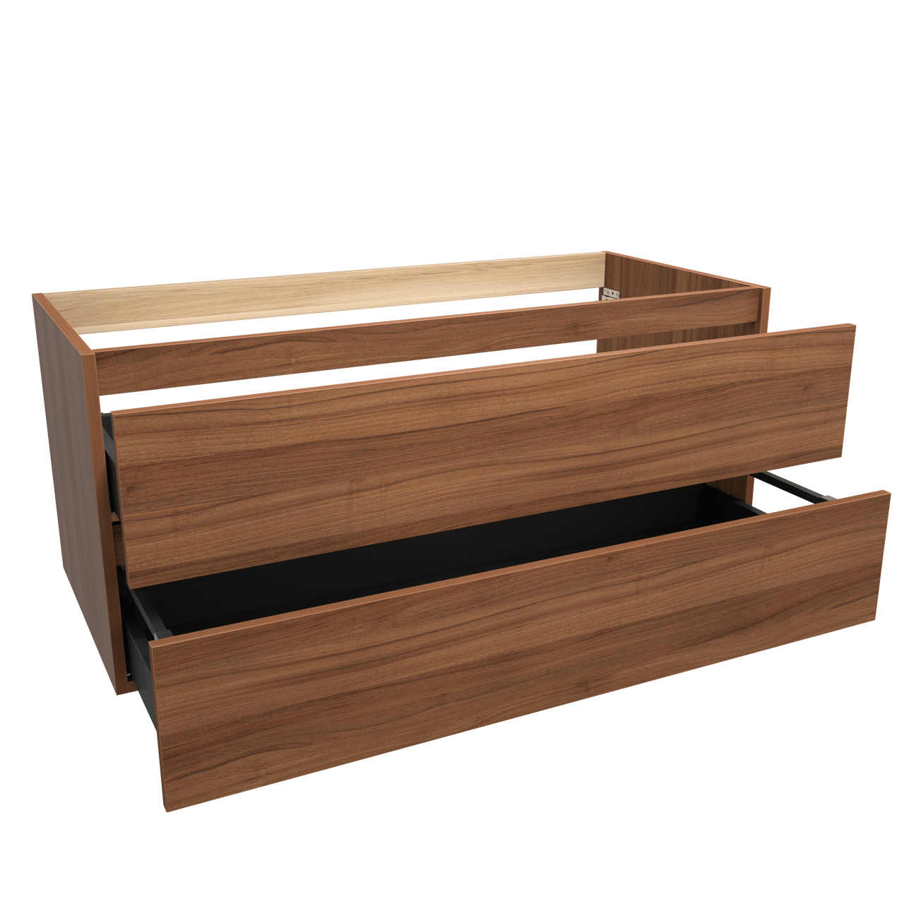 Balmani Lucida zwevende wastafelonderkast 120 x 55 cm notenhout 2 lades