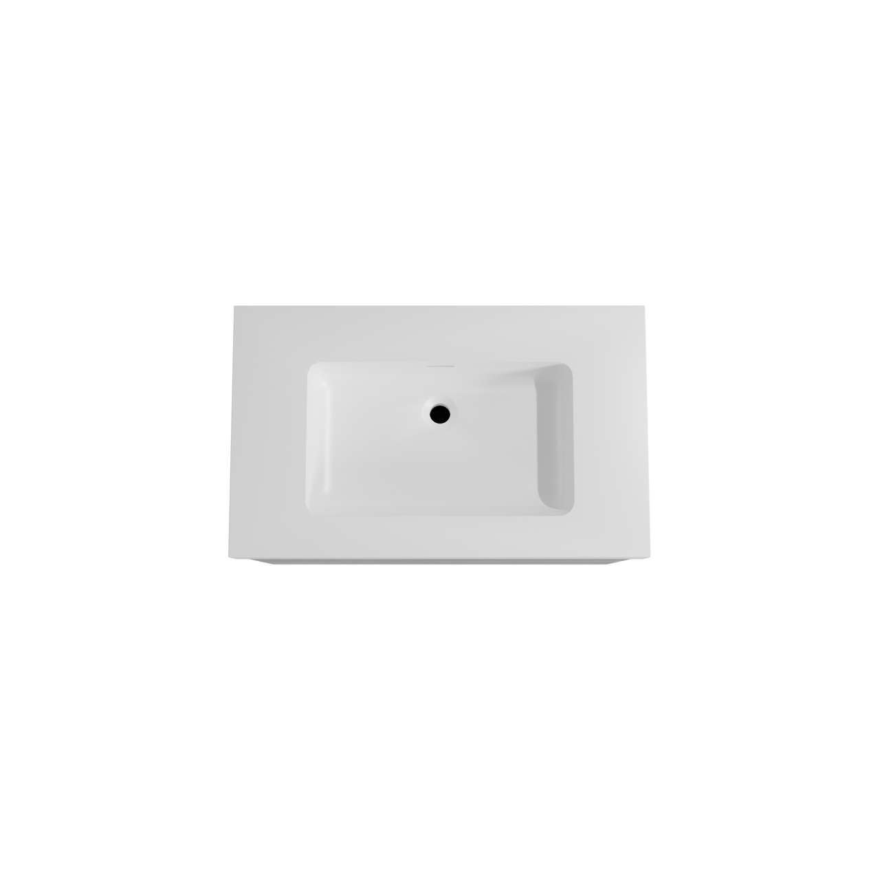 Storke Edge zwevend badmeubel 85 x 52 cm beton donkergrijs met Mata High enkele wastafel in solid surface mat wit