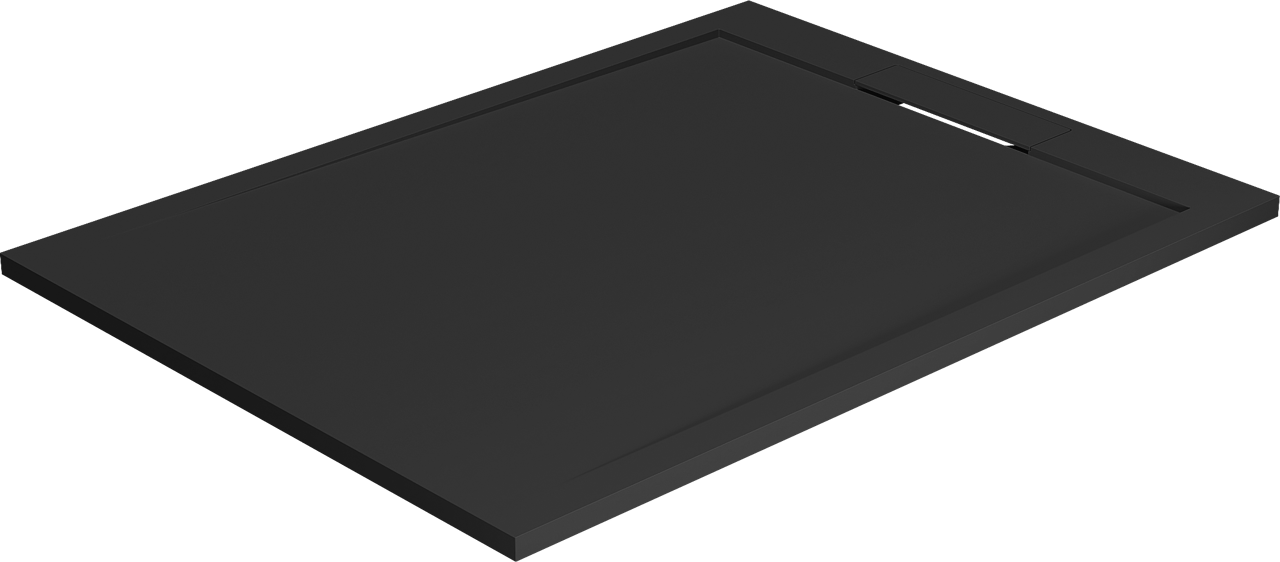 Balmani Andes duschwanne 120 x 90 cm Top Solid Schwarz Matt