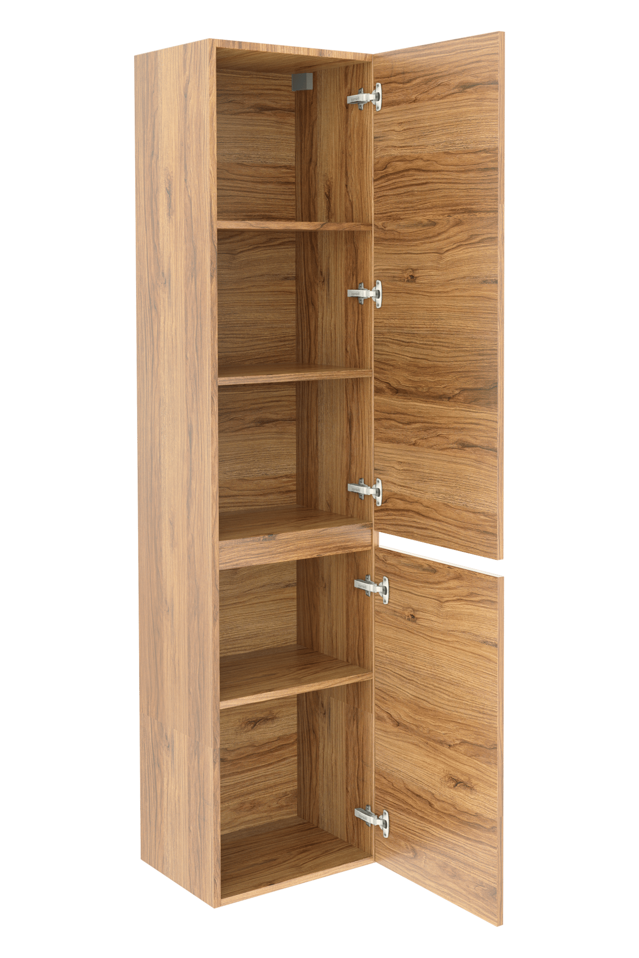 Balmani Lucida Badhochschrank: Stehend, rechts, Teak, 45 x 35 x 195 cm