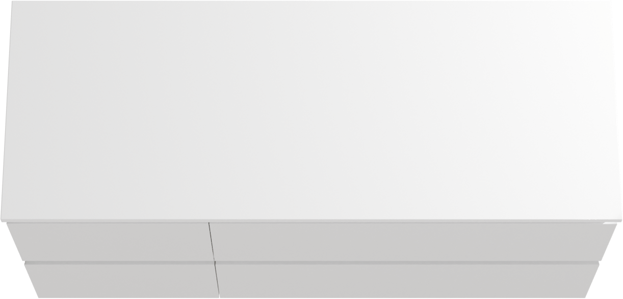 Linie Lado hängendes Möbelstück Set: 120 x 46 cm, Weiß glänzend, mit Lado Doppel Waschtischplatte, Marmorkomposit Weiß matt