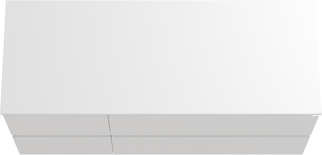 Linie Lado zwevend badmeubel 120 x 46 cm hoogglans wit met Lado dubbel wastafelblad in composietmarmer hoogglans wit