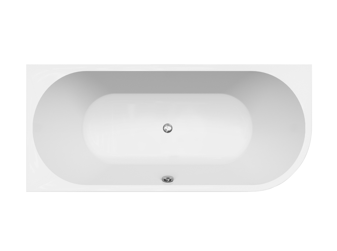 Linie Paulo 2-Personen-Eckbadewanne: links, 180 x 80 cm, Acryl, Weiß matt