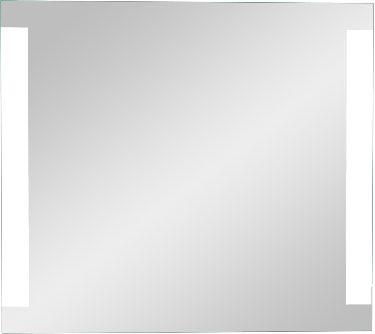 Linie Lunar rechthoekig badkamerspiegel 90 x 80 cm met spiegelverlichting