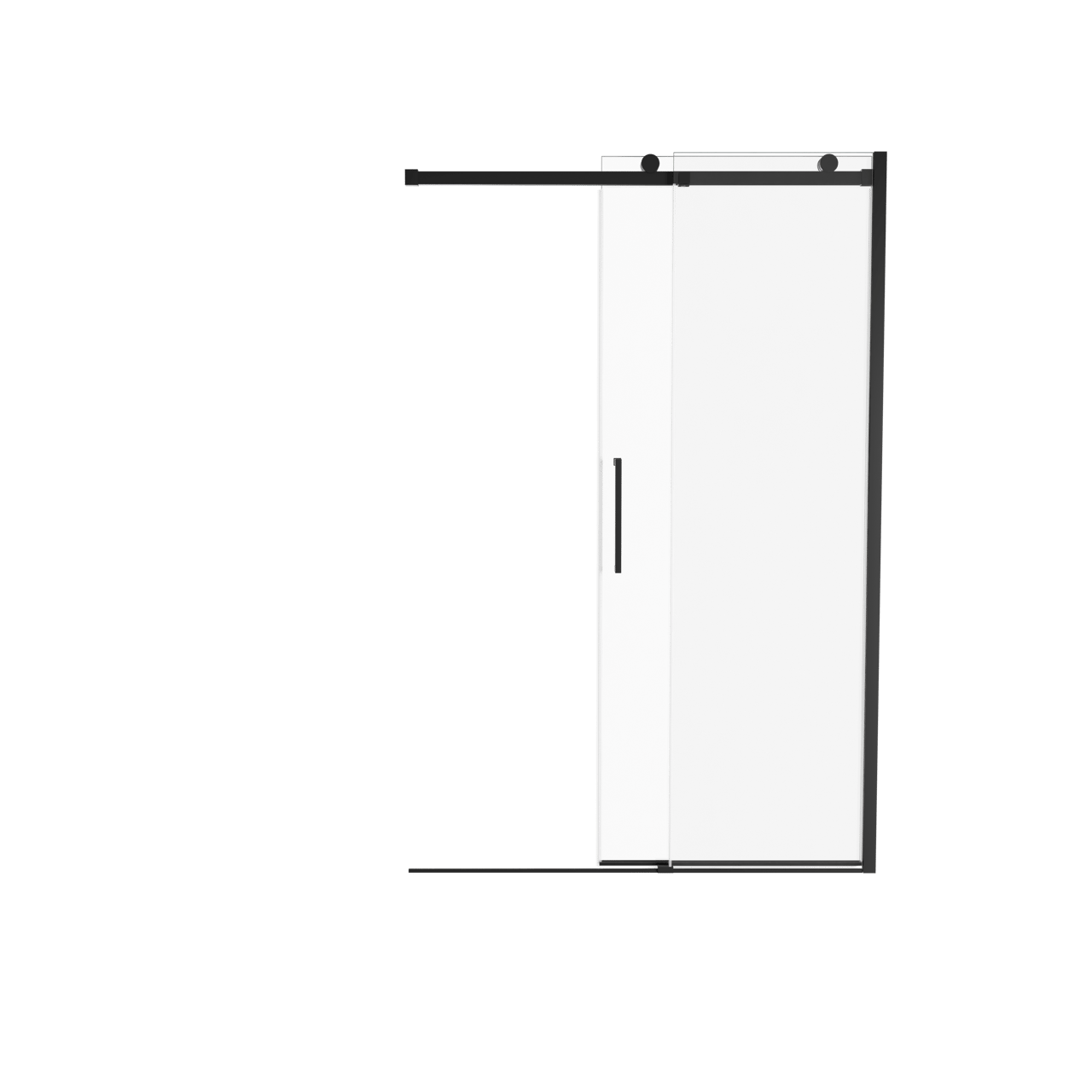 Luca Varess Boltano Dusche Schiebetür 130 cm x 200 cm Klarglas matt Schwarz profil