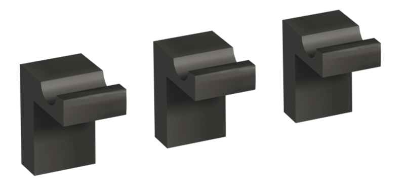 Blaufoss Patio set haakjes 3 stuks mat zwart