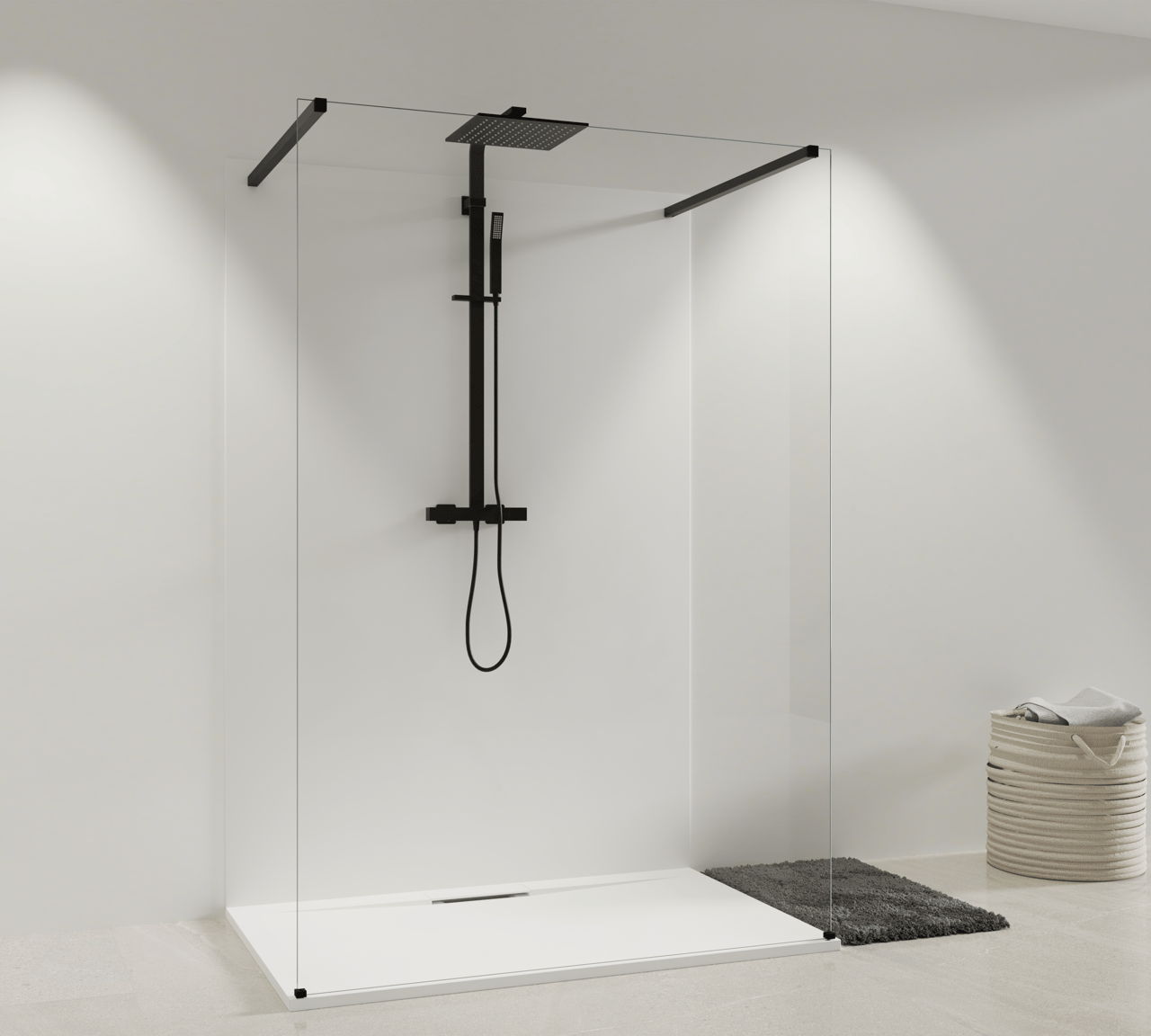 Balmani Dolce douchebak 140 x 90 cm Solid Surface mat wit