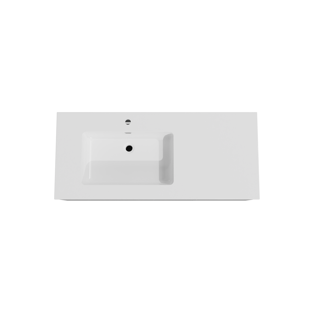 Storke Edge zwevend badkamermeubel 120 x 52 cm glanzend wit met Diva asymmetrisch linkse wastafel in composietmarmer glanzend wit