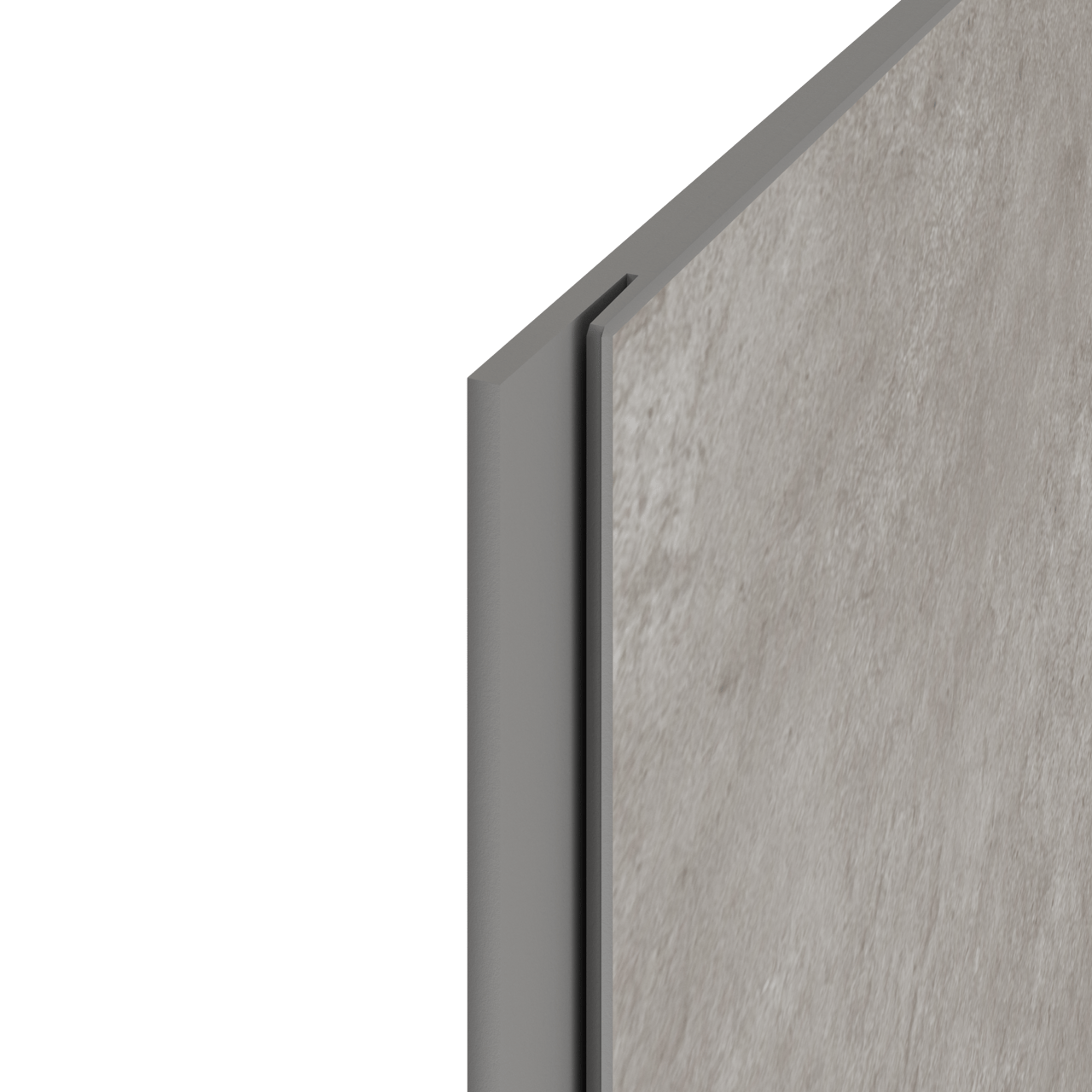 Linie Plato Duschrückwand: 120 x 90 x 210 cm, PVC, Betongrau Bolero