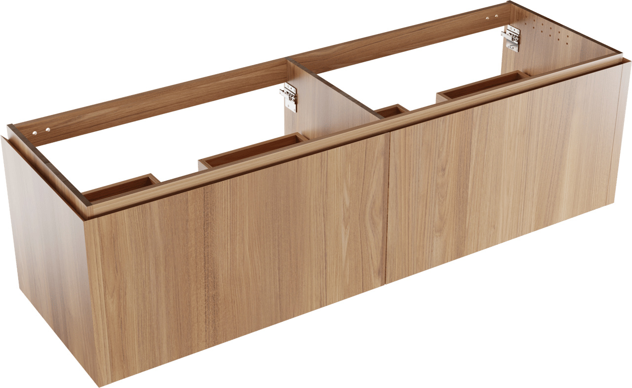 Balmani Eclips hängendes möbelstück Waschtischunterschränke 180 x 55 cm Teak 4 Schubladen