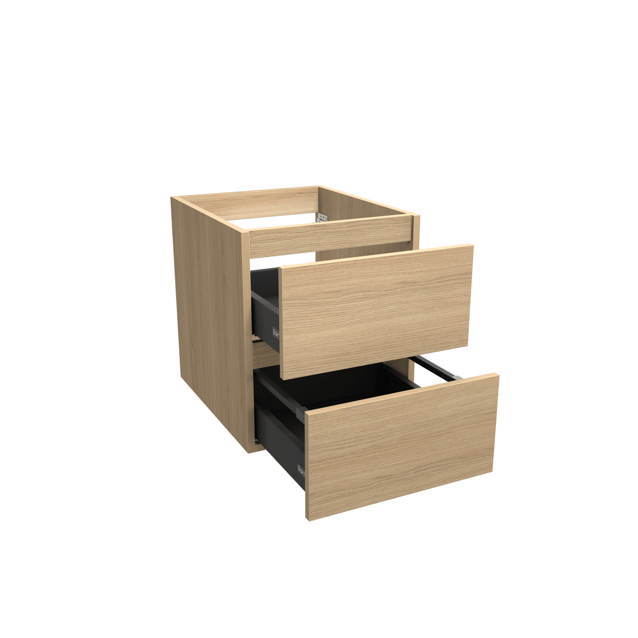 Balmani Lucida meuble sous-lavabo suspendu 45 x 55 cm chêne naturel 2 tiroirs