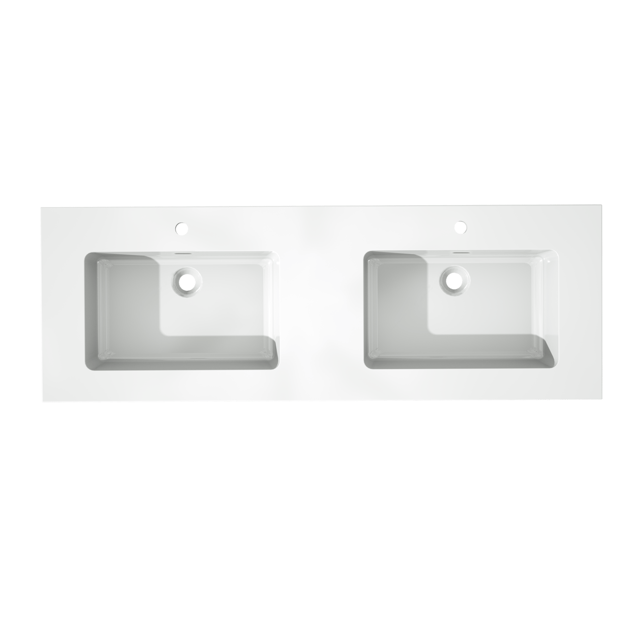 Storke Bilia double vasque marbre composite brillant 150 x 52 cm