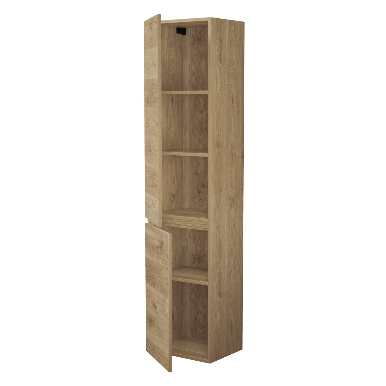 Balmani Lucida Badhochschrank: Stehend, links, Eiche rustikal, 45 x 35 x 195 cm