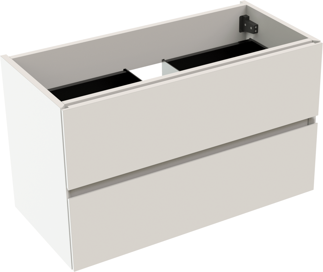 Storke Edge meuble sous-lavabo suspendu 80 x 40 cm blanc mat 2 tiroirs