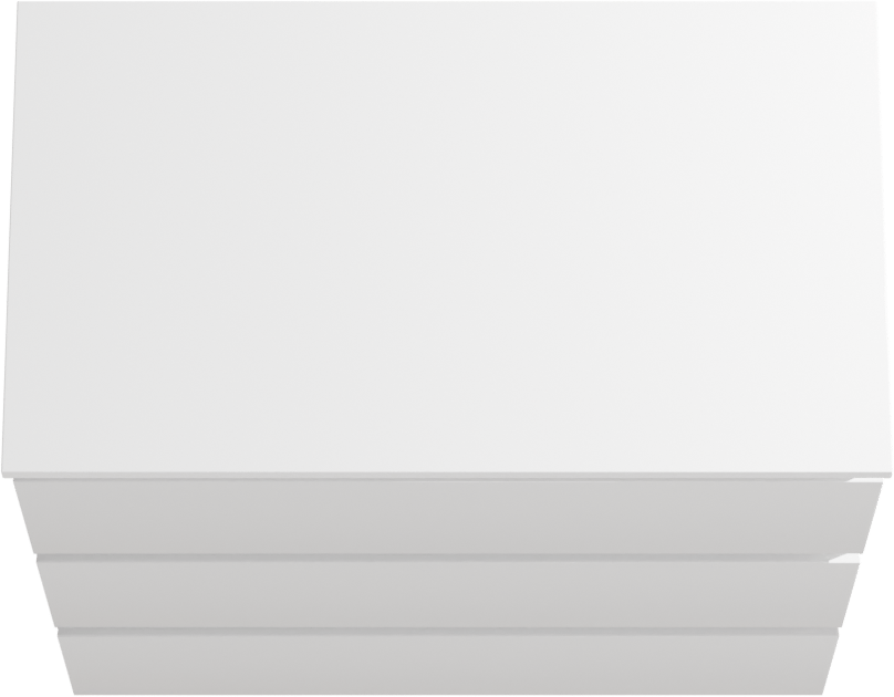 Linie Lado freistehendes Möbelstück Set: 80 x 46 cm, Weiß glänzend, mit Lado Einzel Waschtischplatte, Marmorkomposit Weiß matt