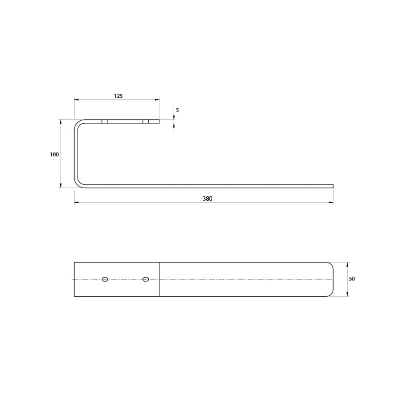 Vipera Handtuchhalter für Corrason einzeln, weiß matt, 40 cm