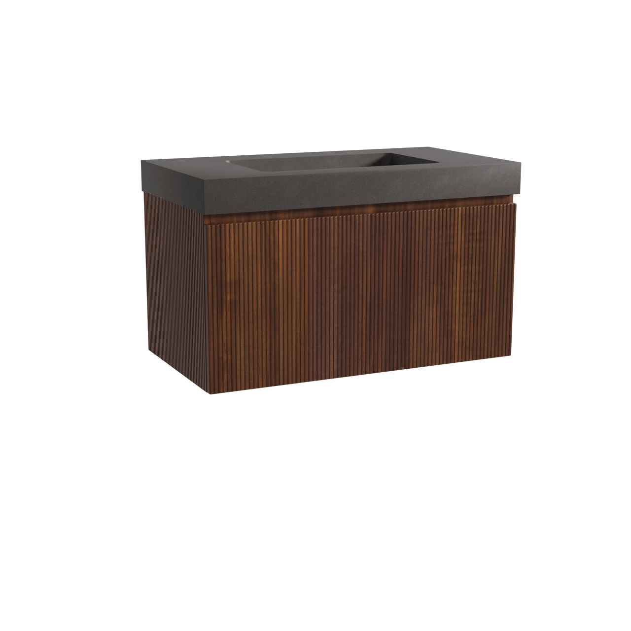 Storke Ribs meuble salle de bains avec lavabo Scuro High