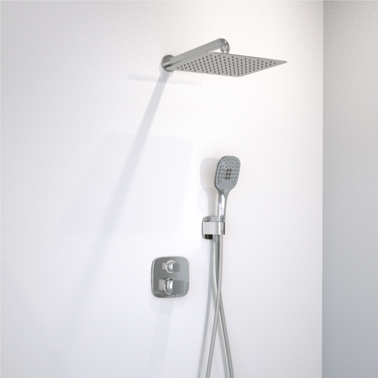 Blaufoss Round Big douchearm wandbevestiging 40cm chroom