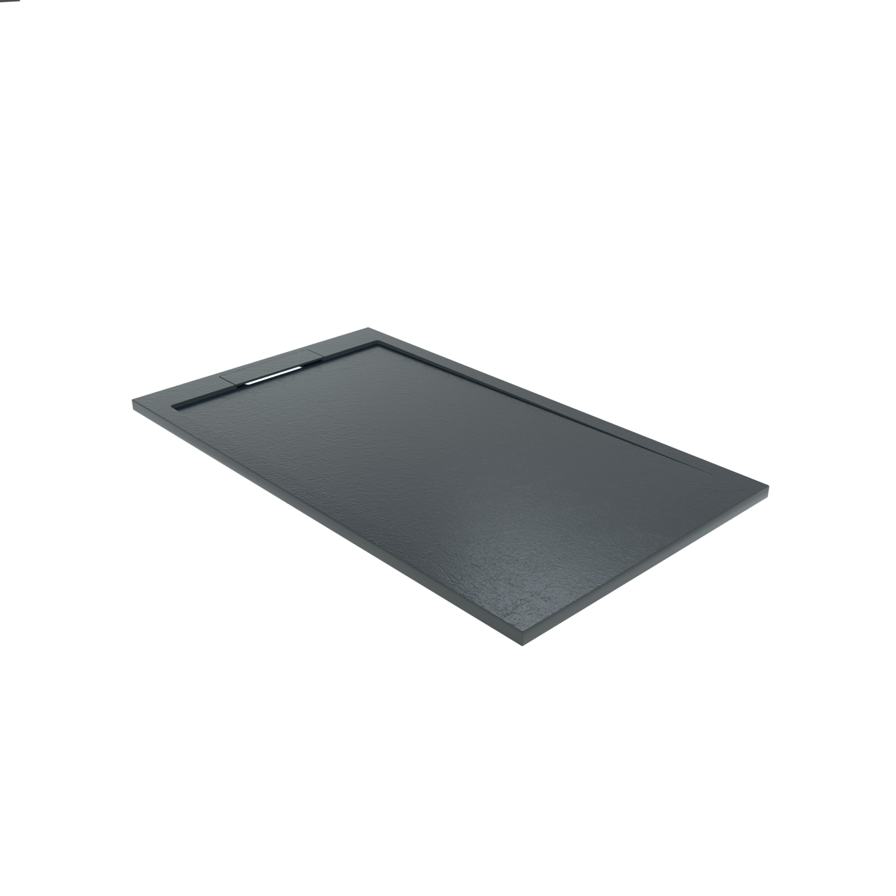 Balmani Indus receveur de douche 140 x 80 cm marbre composite gris graphite structure en ardoise