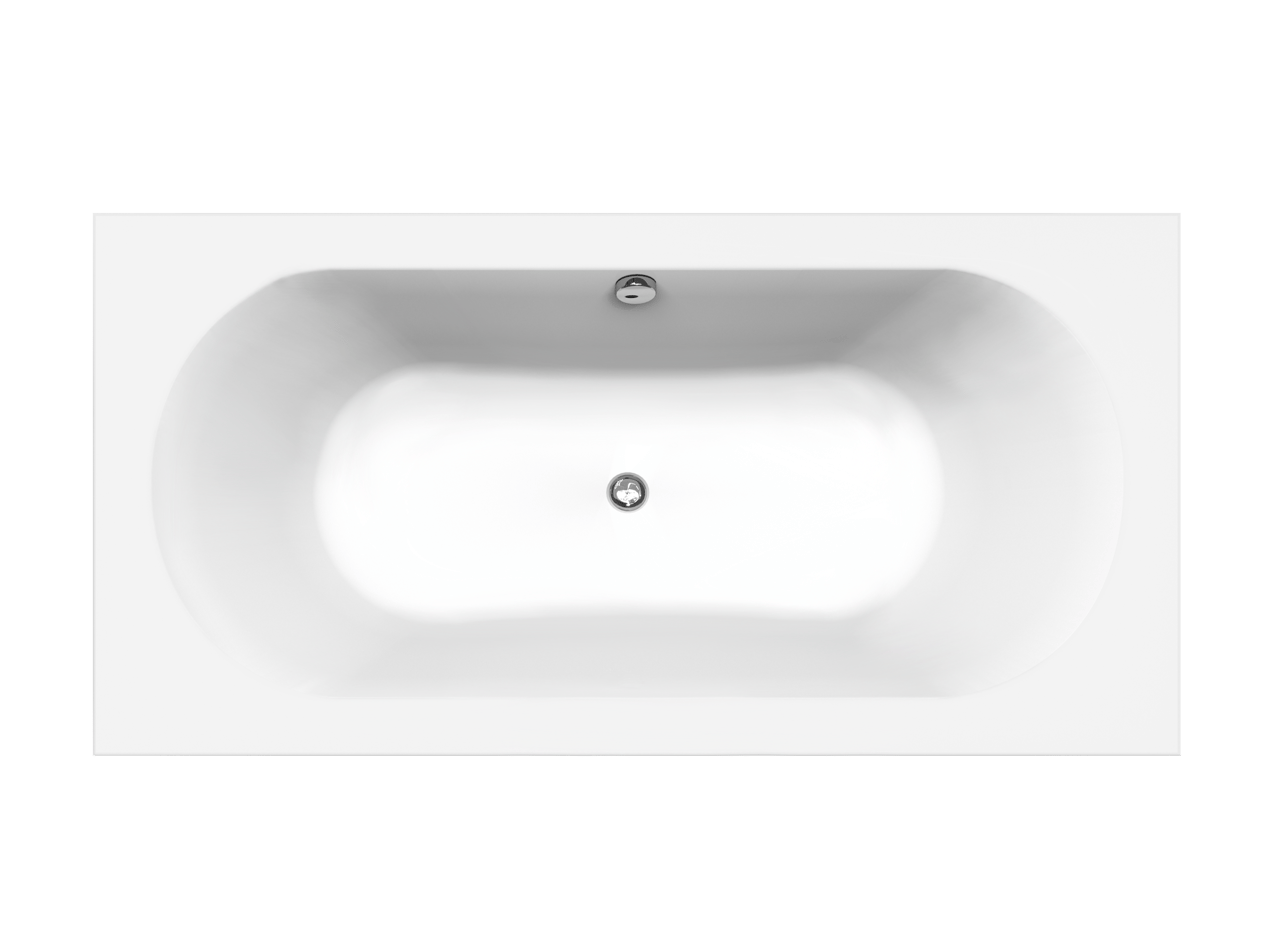 Luca Varess Rosala tweepersoons inbouwbad 180 x 90 cm acryl mat wit