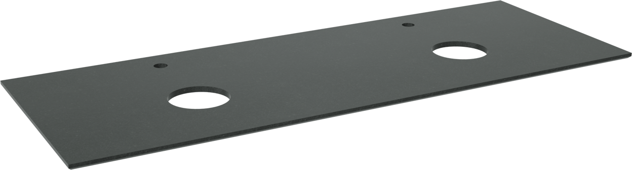 Balmani Facetta Doppelwaschtischplatte, Granit poliert, 150 x 55 cm
