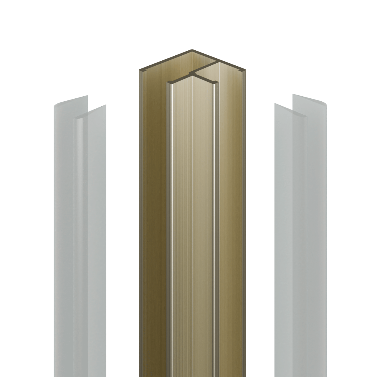 Balmani Modular Eckprofil, 200 cm, Brushed Champagner Gold