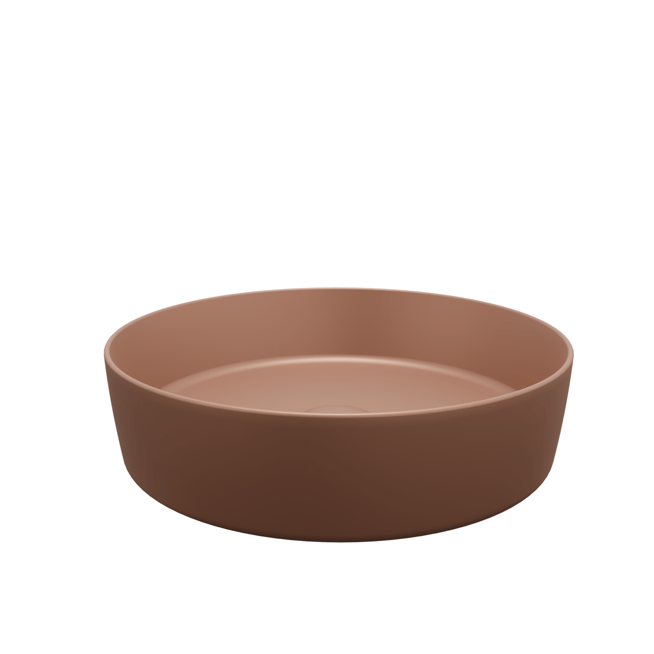 Balmani Fiyi Aufsatzwaschbecken: Matt Cotto Solid Surface, rund, Ø 39 cm