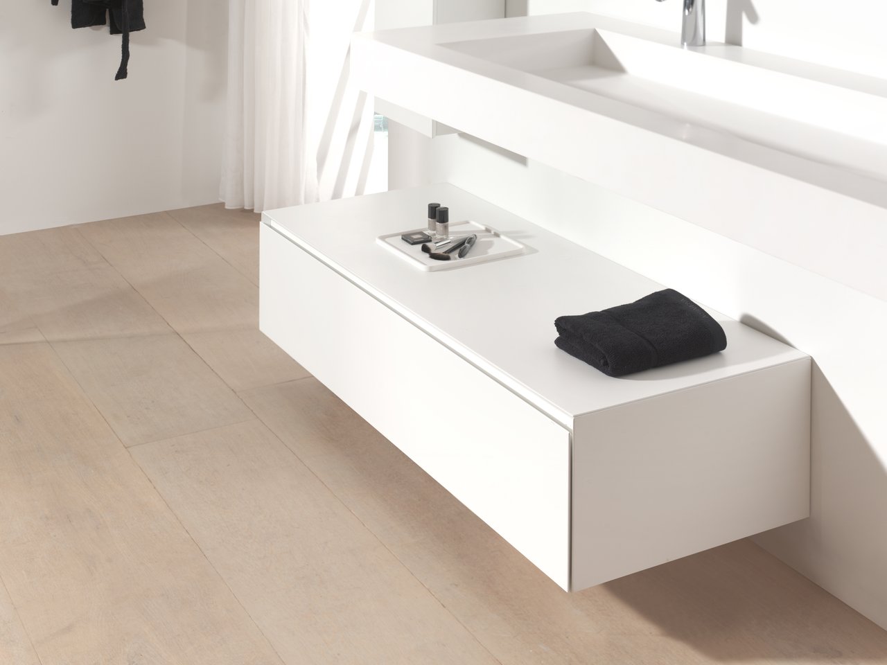 Balmani Mitra Elements meuble sous-lavabo suspendu 135 x 50 cm blanc mat 2 tiroirs