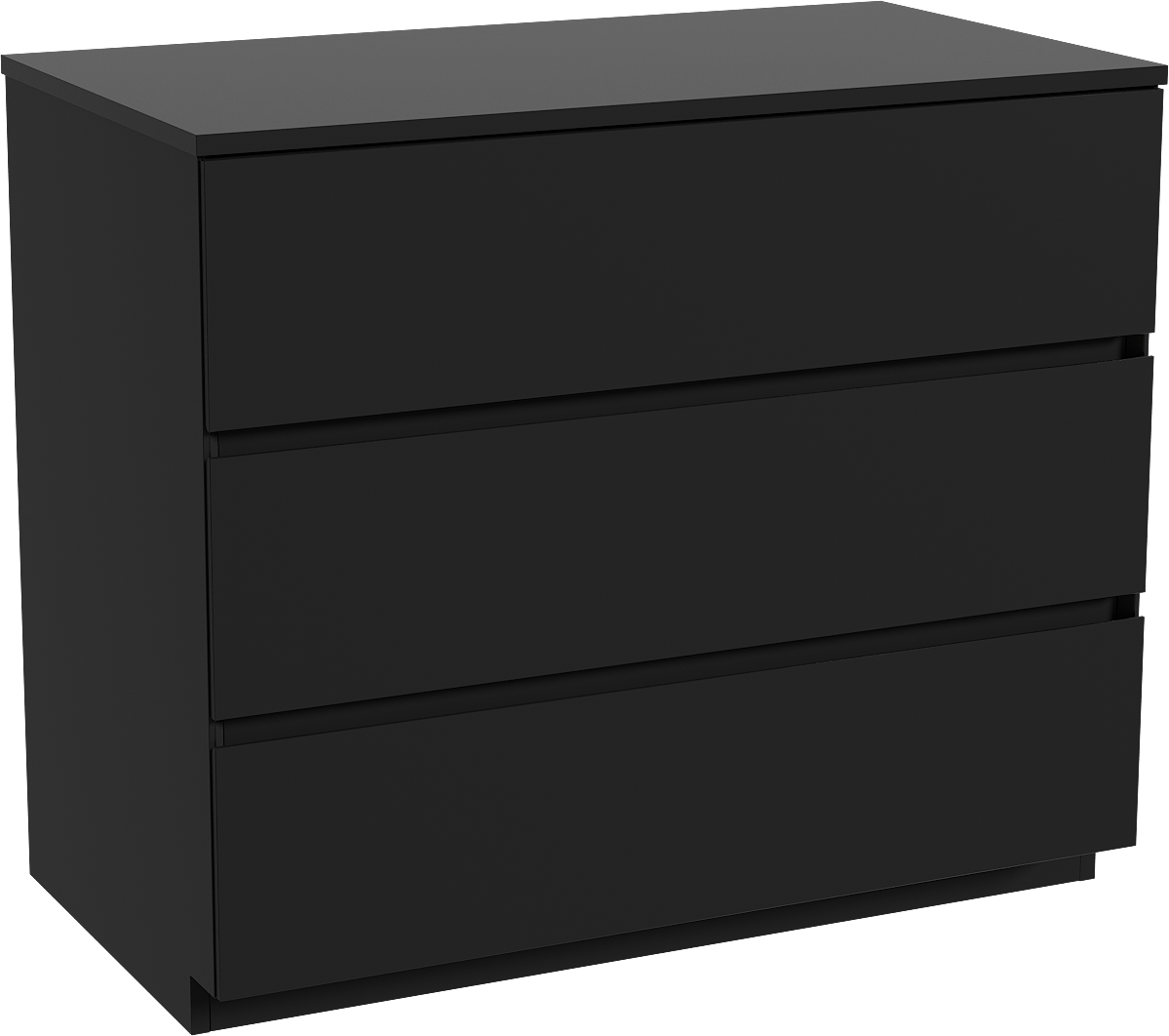 Storke Edge staand badkamermeubel 95 x 52 cm mat zwart met Panton enkel tablet in gepoedercoate mdf mat zwart