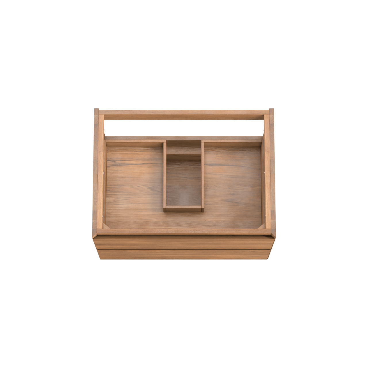 Balmani Mitra hängender Waschbeckenunterschrank: 75 x 55 cm, Teak, 2 Schubladen