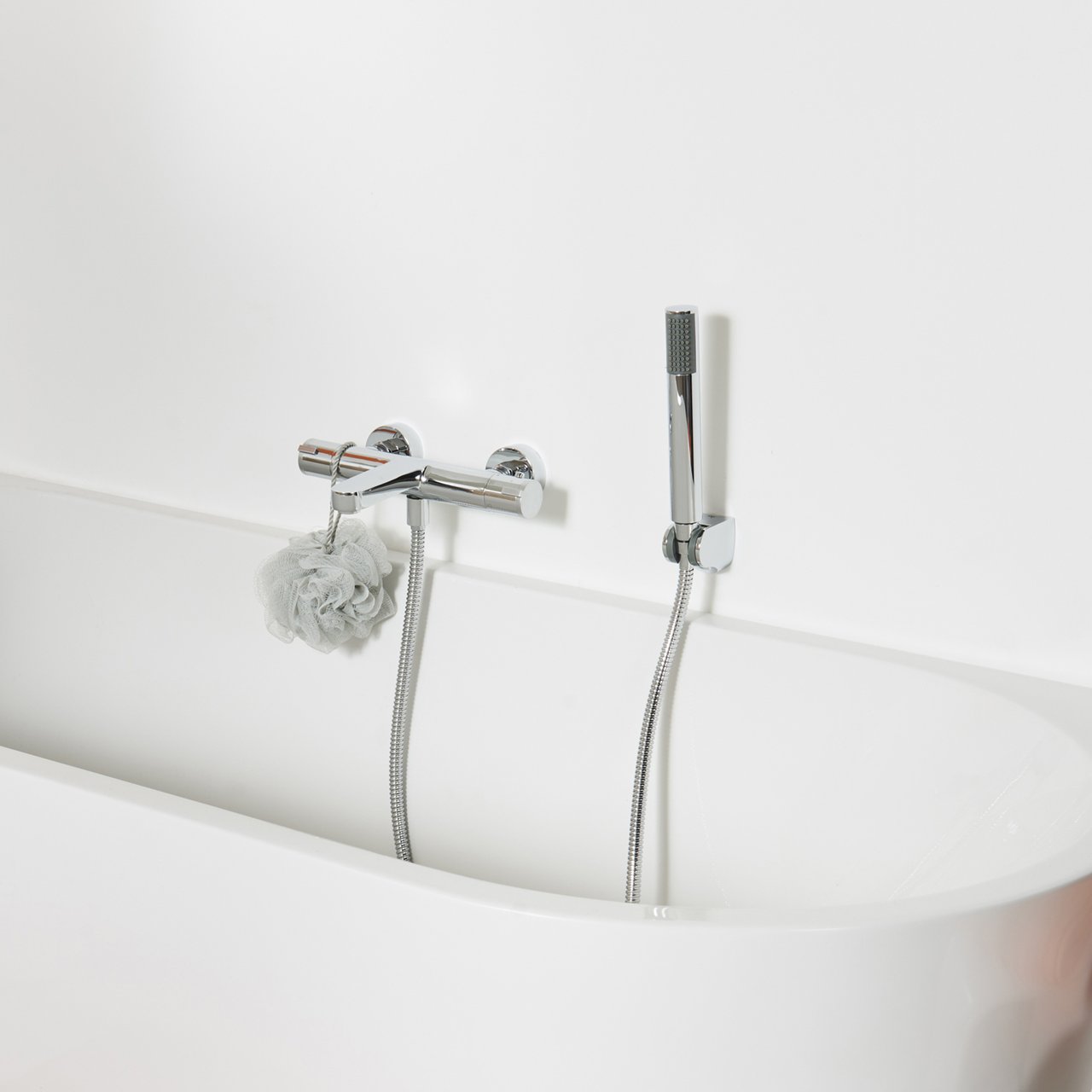 Blaufoss Titan Handbrause-Set: 1jet, Chrom Glänzend